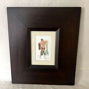 Framed Matted Watercolor Lithograph Mermaid Pirate Painting Signed Robert Kline